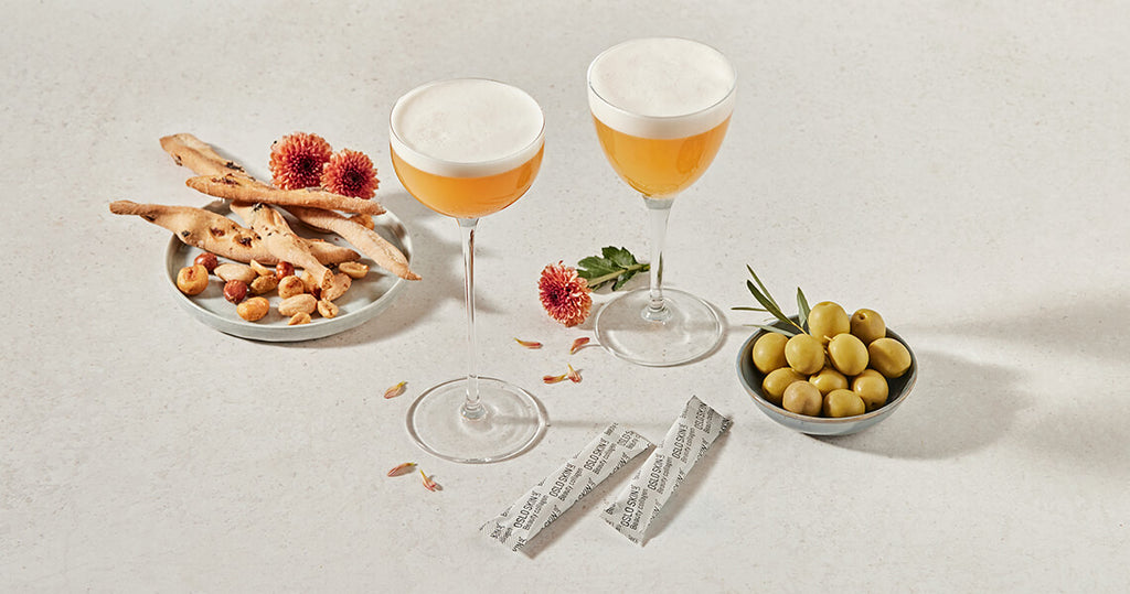 Amaretto sour Mocktail by Oslo Skin Lab